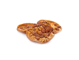 Fried beans on a white,isolated