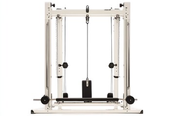 dual adjustable pulley machine isolate on white background