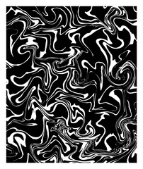 Black and white marble texture background. Imitations of hand drawn acrylic painting. Marbling surface illustration decoration. Easy to edit template for your design projects. Liquid effect backdrop.