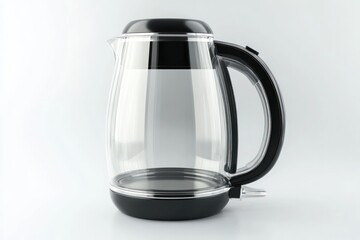 electric kettle with clear body isolate on white background