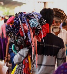 indian man in streets market