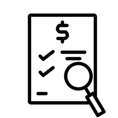 Budgeting Checklist Vector Line Icon Design
