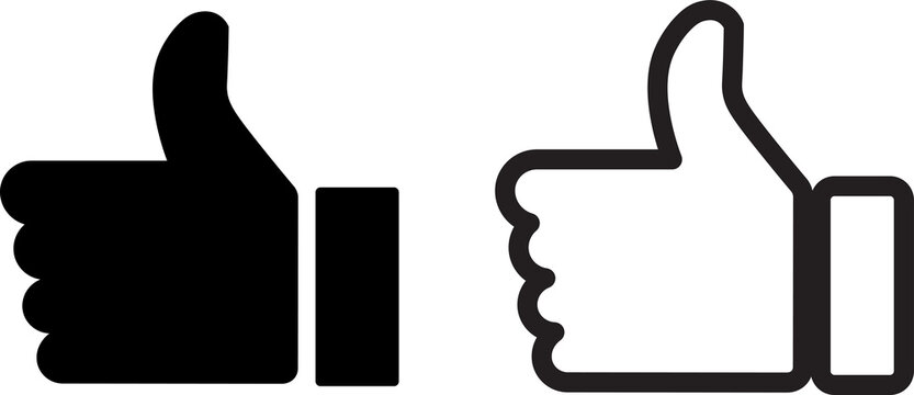 Like icons. Social media flat icons. 