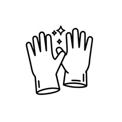 Obraz premium Clean Gloves Line Drawing