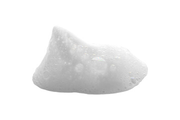 Soap foam or shampoo Soap foam texture or shampoo surface with bubble isolated with clipping path on background.
