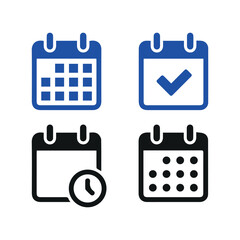 calendar icon set vector