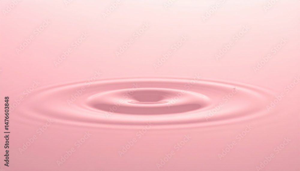 Poster rippling water droplet action tranquil setting abstract image soft pink background minimalist concep