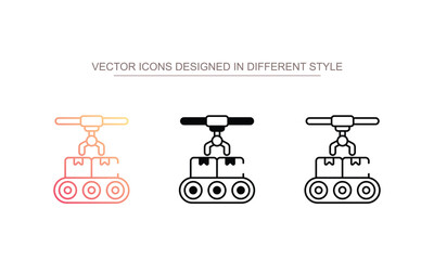 Assembly icon design with white background stock illustration