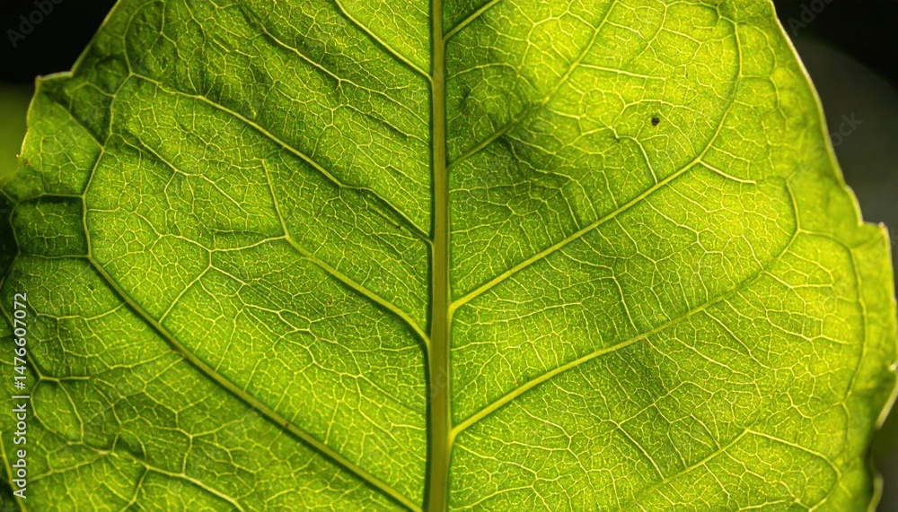 Poster exploring leaf structures and textures nature close-up photography green environment detailed view b