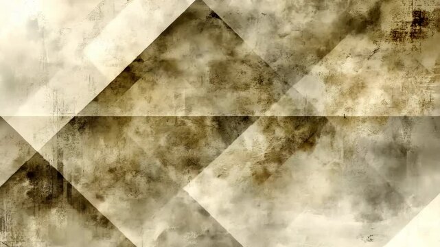 Atmospheric abstract grunge geometric texture background animation with subtle motion, sepia tones.