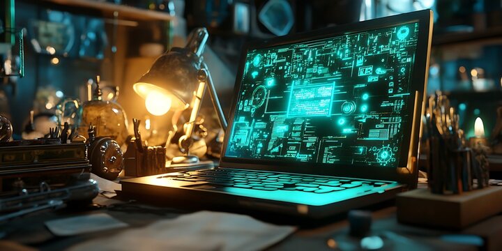Glowing Rune Book Enchanting Fantasy Image Background Wallpaper
