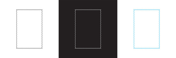 Obraz premium Doodle hand drawn frames in stamp style. Borders for wedding, greeting cards, menu, prints, picnic invitations cards etc. Vector illustration. isolated on white and black background. EPS 10 