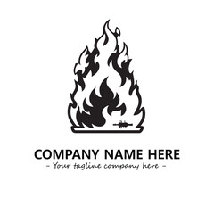 Fire Logo Company Design Illustration Vector Graphic Image