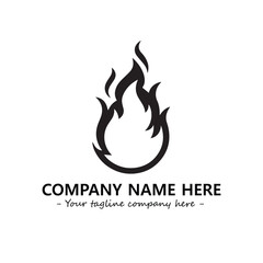 Fire Logo Company Design Illustration Vector Graphic Image