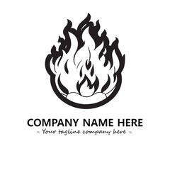 Fire Logo Company Design Illustration Vector Graphic Image