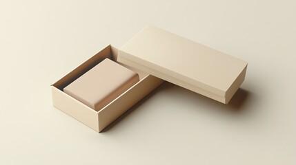  Elegant beige packaging.