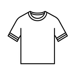Plain t-shirt illustration on a clean background for fashion design and branding concepts