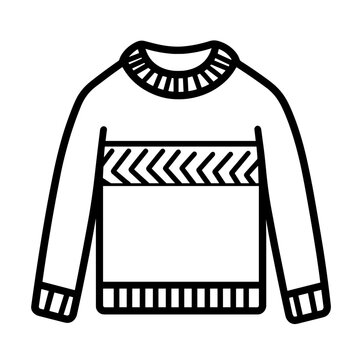 Sweater illustration, knitted fashion, cozy apparel, winter wardrobe, casual style, copy space