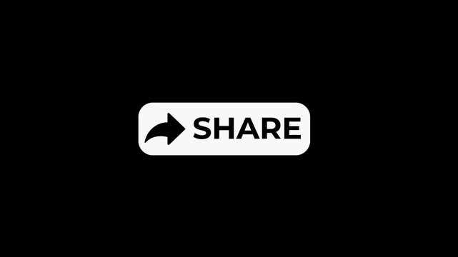 Minimalist Like Comment Share Animation - Clean smooth Design animation black & white