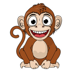 Cute Monkey Animal Cartoon