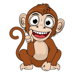 Cute Monkey Animal Cartoon