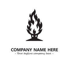 Fire Logo Company Design Illustration Vector Graphic Image