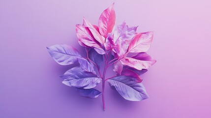 Floral serenity a calming composition of purple and pink leaves background