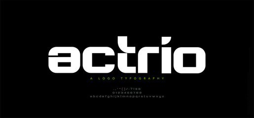 Sport modern minimal logo alphabet font. Abstract scifi science futuristic typography sport, technology, fashion, brand, future creative logos fonts. vector illustration
