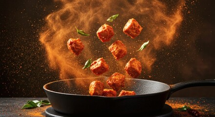 Spicy Chicken Fry airborne culinary magic deliciousness explodes