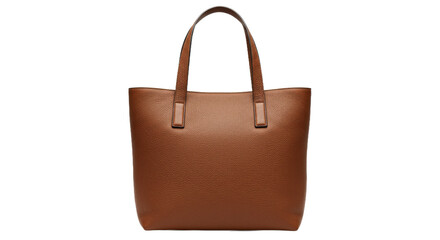 Elegant brown leather tote bag