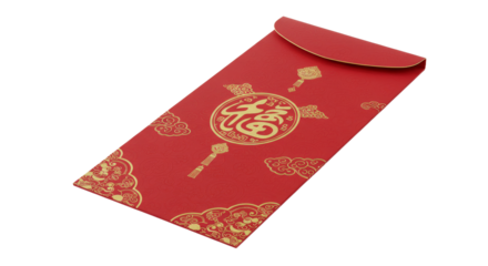 Festive red packet gold prosperity symbol