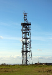 Communications mast on Butser Hill, Hampshire.