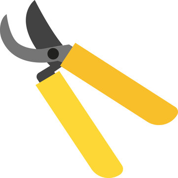 yellow garden shears isolated clip art preview