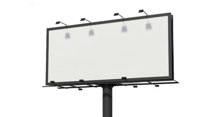 Illuminated billboard pierces the black night