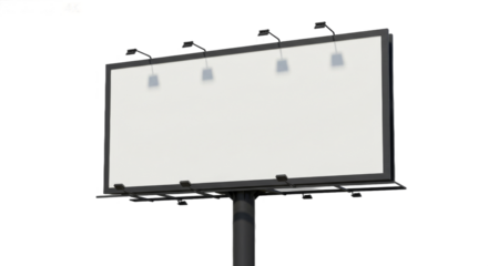 Illuminated billboard pierces the black night