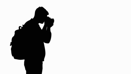 Silhouette of a photographer capturing a moment, creative expression