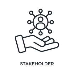 Stakeholder Icon Outline Style. Vector Illustration For Graphic Design