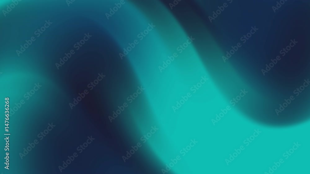 Poster Teal and Navy Blue Gradient Wave Animation Background Loop