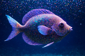 Fototapeta premium Colorful Fish with Shimmering Scales in Aquarium. Generative AI.