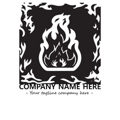 Fire Logo Company Design Illustration Vector Graphic Image