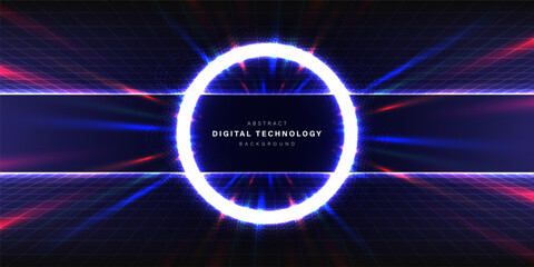 Blue abstract technology background. business technology communication. Hi tech digital connection. high tech. science. modern technology business concept. futuristic background. vector illustration