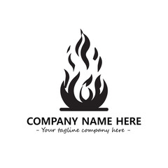 Fire Logo Company Design Illustration Vector Graphic Image