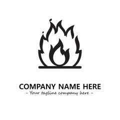 Fire Logo Company Design Illustration Vector Graphic Image