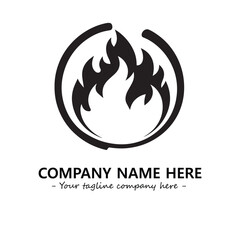 Fire Logo Company Design Illustration Vector Graphic Image