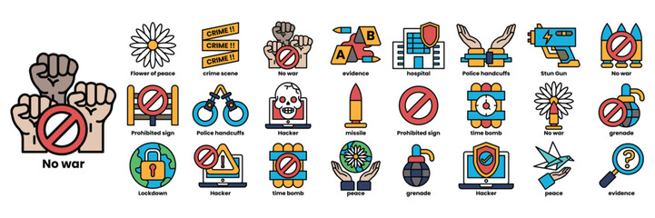 A series of images with a common theme of anti violence