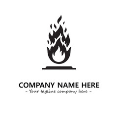 Fire Logo Company Design Illustration Vector Graphic Image