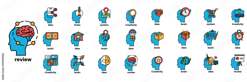 Poster a blue head with a brain and a clock on it