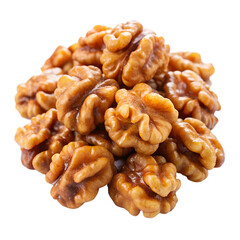 walnuts top view  isolated on white background.  PNG Transparent file type with High Definition  Quality