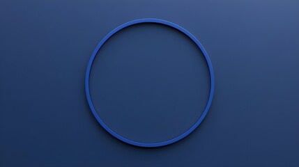 Round Blue Sign on a Technology Background with Minimal Contrast