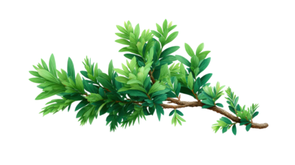 Lush greenery display indoor setting digital illustration minimalist design close-up nature's beauty